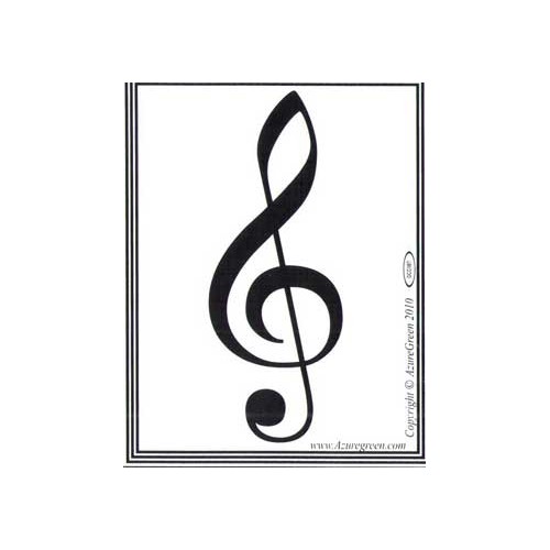 Treble Clef Bumper Sticker for Music Lovers