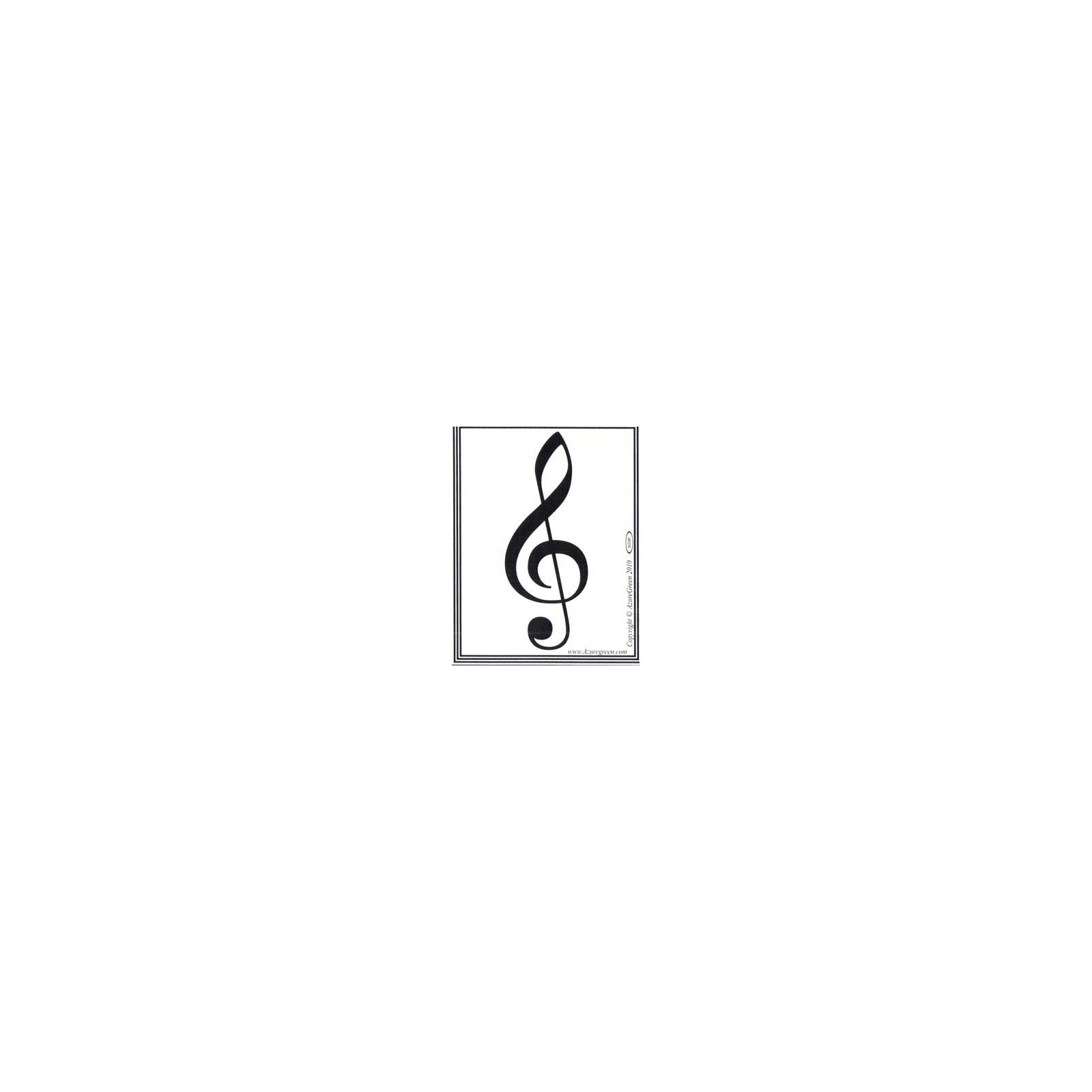 Treble Clef Bumper Sticker for Music Lovers