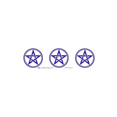 Three Pentagrams Bumper Sticker