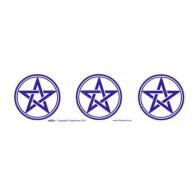 Three Pentagrams Bumper Sticker