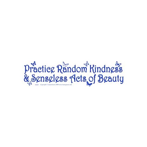 Practice Random Kindness Bumper Sticker