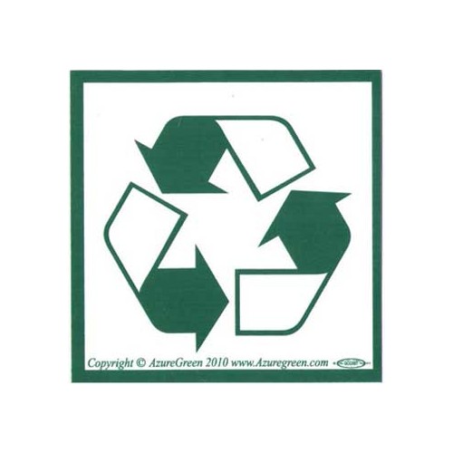 Recycle Symbol Bumper Sticker for Environmental Awareness