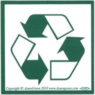 Recycle Symbol Bumper Sticker for Environmental Awareness