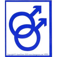 Male/Male Pride Bumper Sticker for LGBTQ+ Support