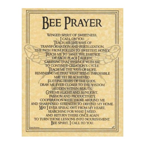 Inspirational Bee Prayer Poster