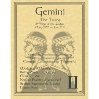 Gemini Zodiac Art Print - Astrology Decor