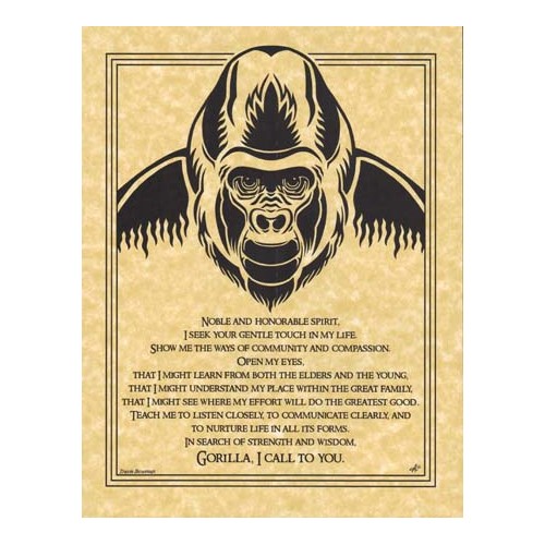 Póster de Oración de Gorilla para Inspiración