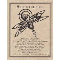 Hummingbird Prayer Poster for Spiritual Decor