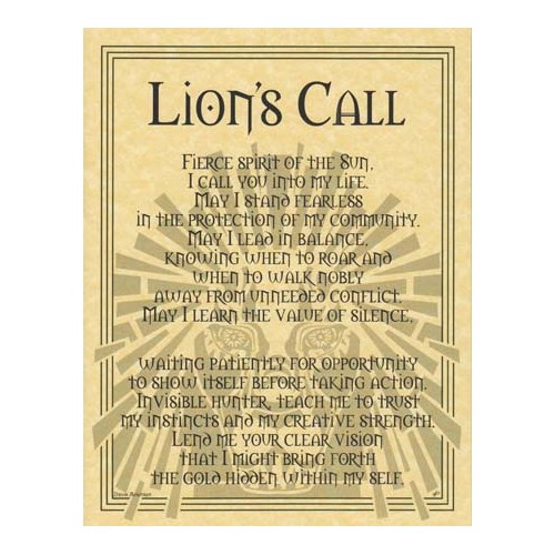 Lion Prayer Poster for Spiritual Reflection