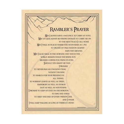 Rambler's Prayer Inspirational Poster