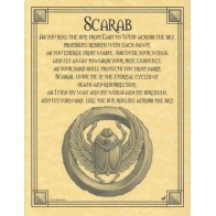 Scarab Prayer Poster for Spiritual Guidance