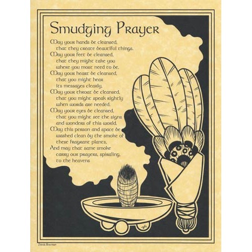 Smudging Prayer Poster Ritual Guide