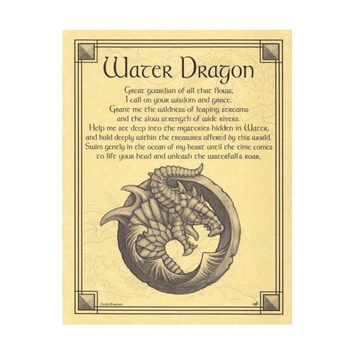 Water Dragon Guardian Poster