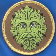 Green Man Iron-On Patch 3 inch