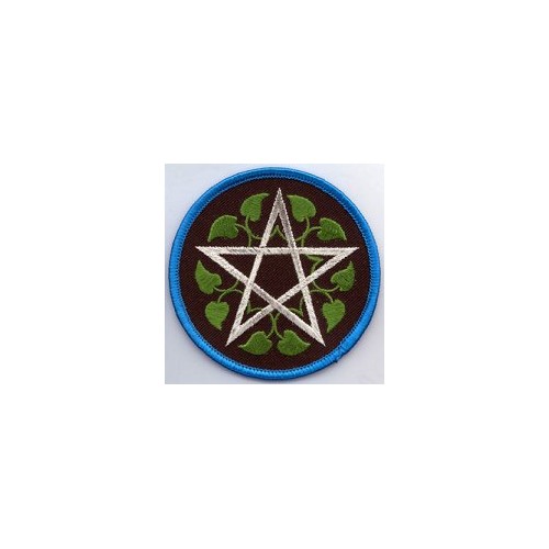 Leafy Pentagram Patch 3 Inch Diameter