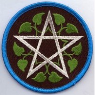 Leafy Pentagram Patch 3 Inch Diameter