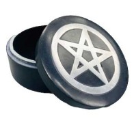 Black Soapstone Box with Pentagram 4