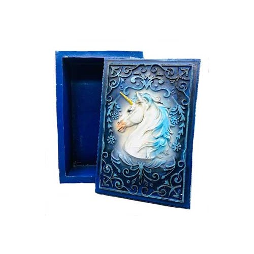 Caja de Tarot de Unicornio de 3.75\" x 5.5\" para Almacenamiento de Cartas