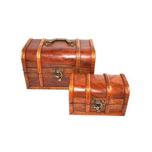 Set of 2 Antique Wooden Boxes