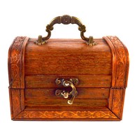 Antique Wooden Box - Vintage Trunk Design