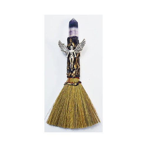 7 1/2" Angel Crystal Broom for Cleansing