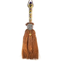 12" Triple Moon Crystal Broom for Rituals