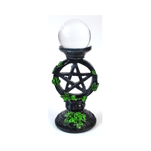 50mm Clear Gazing Ball with Pentagram Stand