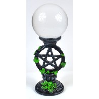 80mm Clear Gazing Ball with Pentagram Stand