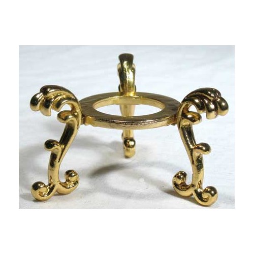 Gold Plated Flower Gazing Ball Stand