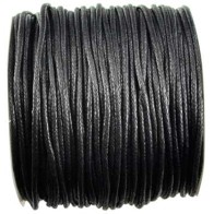 100m Black Waxed Cotton Cord 2mm