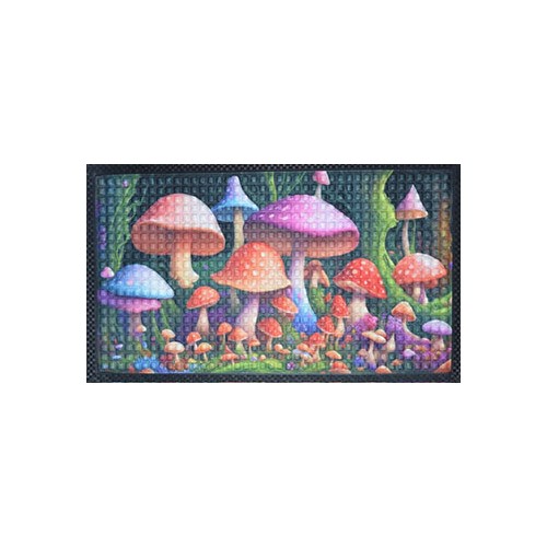 Whimsical Mushroom Doormat for Entrances