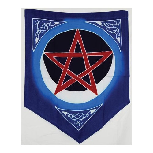 18" x 16" Pentacle Moon Pennant