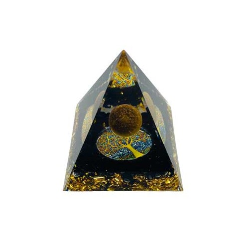 2.5 Inch Tree of Life Moon Orgonite Pyramid