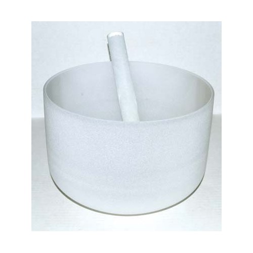 8" Off White Crystal Singing Bowl Meditation