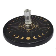 3 Black Agate Moon Phase Sun Clock