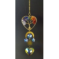 7 Chakra Heart Suncatcher for Positivity and Harmony