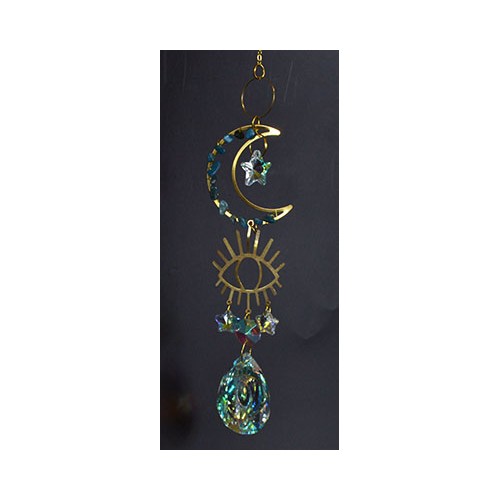 16" Evil Eye Crescent Sun Catcher