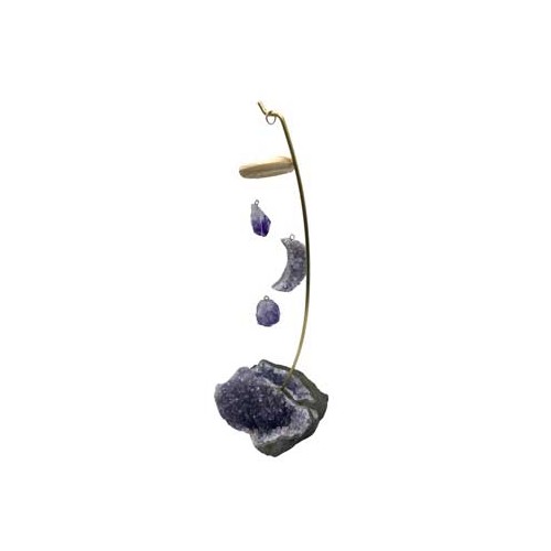 9" Amethyst Healing Table Chime for Calm Atmosphere