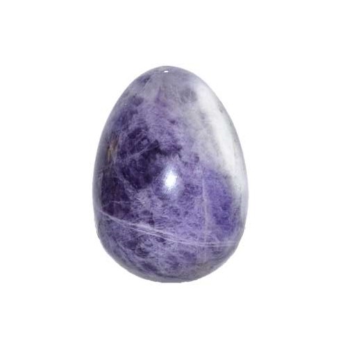 2" Chevron Amethyst Gemstone Egg for Healing