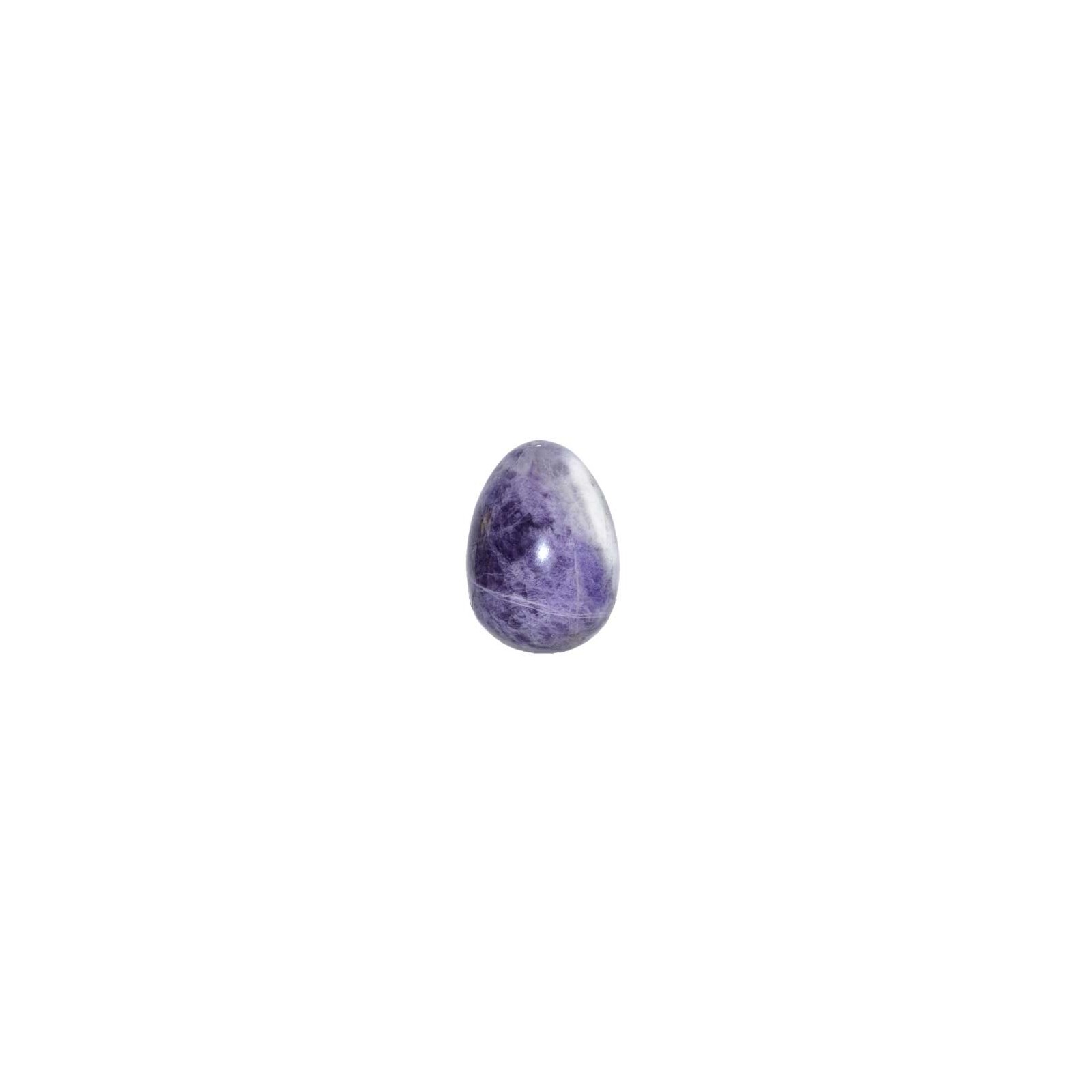 2" Chevron Amethyst Gemstone Egg for Healing