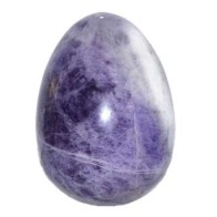 2" Chevron Amethyst Gemstone Egg for Healing