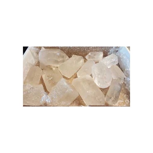 Flat of Rough Clear Quartz Points ~3lbs