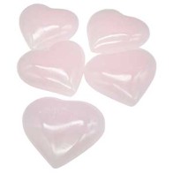 Set of 5 Pink Calcite Hearts