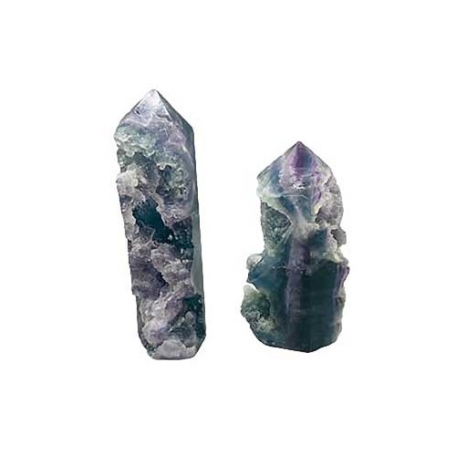 Natural Polished Fluorite Obelisk Healing Crystal