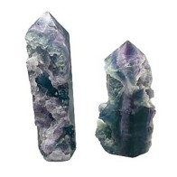 Natural Polished Fluorite Obelisk Healing Crystal