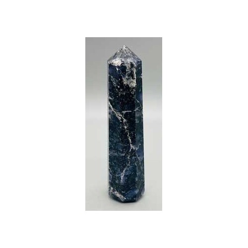 3-4 Inch Iolite with Black Mica Obelisk