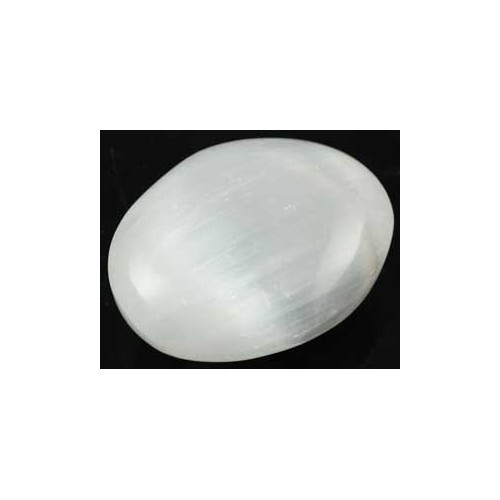 2" White Selenite Oval Energy Cleansing