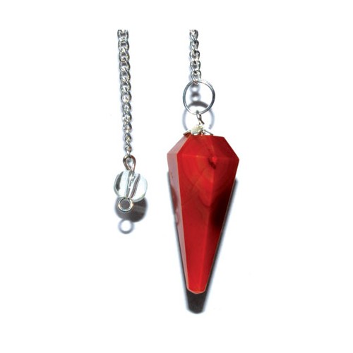 6-sided Red Carnelian Pendulum