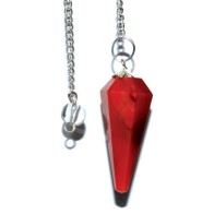 6-sided Red Carnelian Pendulum