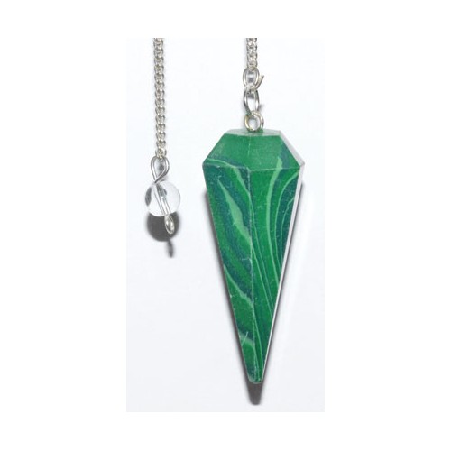 6-Sided Malachite Pendulum